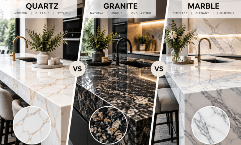 Quartz vs Granite vs Marble Kitchens (1) Quartz vs Granite vs Marble Kitchens (1)